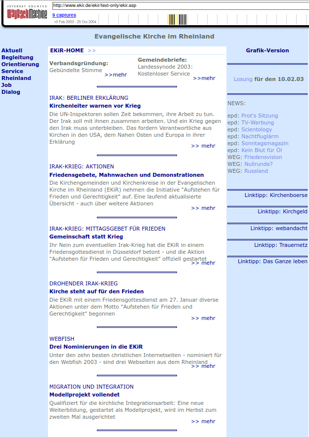 Nur-Text-Version von ekir.de ab 2002