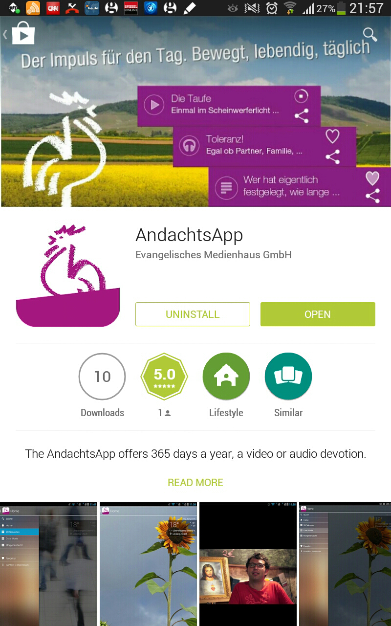 AndachtsApp im Playstore